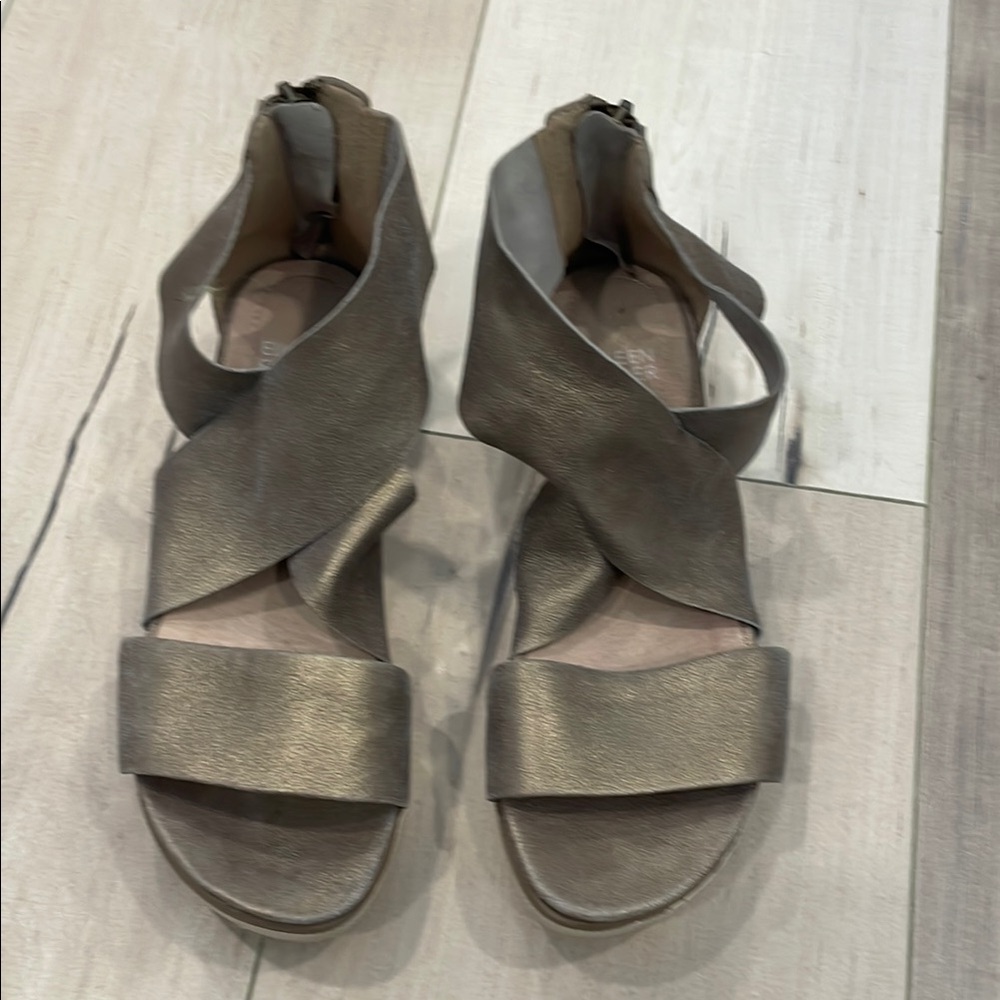 Eileen Fisher sandals with sneaker bottom, size 6.
